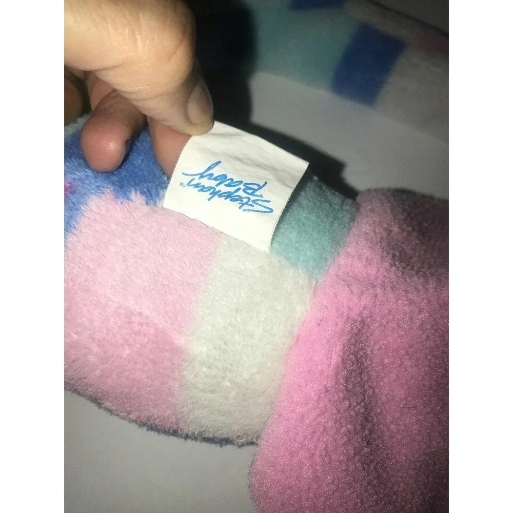 Stephan Baby Security Blanket Bunny Rabbit‎ Stripes Pink Blue Green Lovey